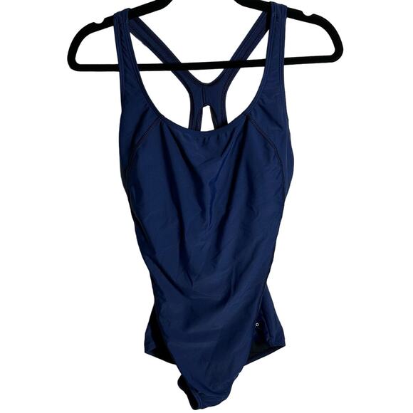 Speedo Navy Blue One Piece Endurance Swimsuit Size 12 - Picture 1 of 7